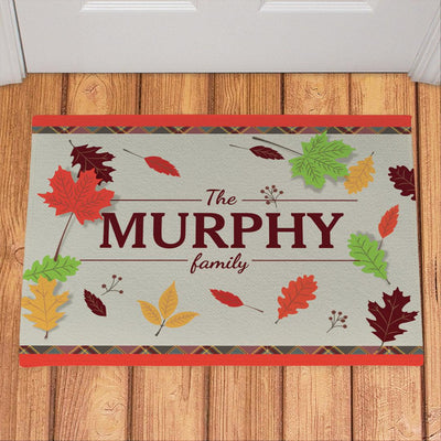 Personalized Fall Leaves Doormat -  - Gifts For You Now