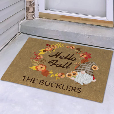 Personalized Fall with Gnome Doormat -  - Gifts For You Now