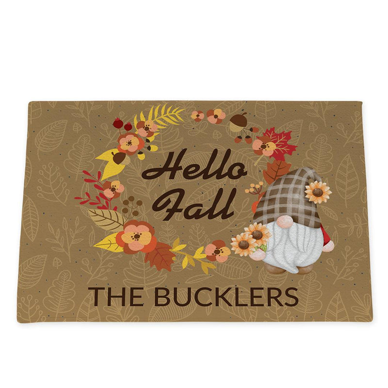 Personalized Fall with Gnome Doormat -  - Gifts For You Now