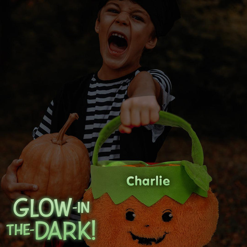 Personalized Glow In The Dark Pumpkin Boy Halloween Bag -  - A Gift Personalized