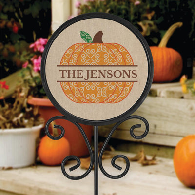 Pumpkin Family  Round Magnetic Yard stake Set -  - Gifts For You Now