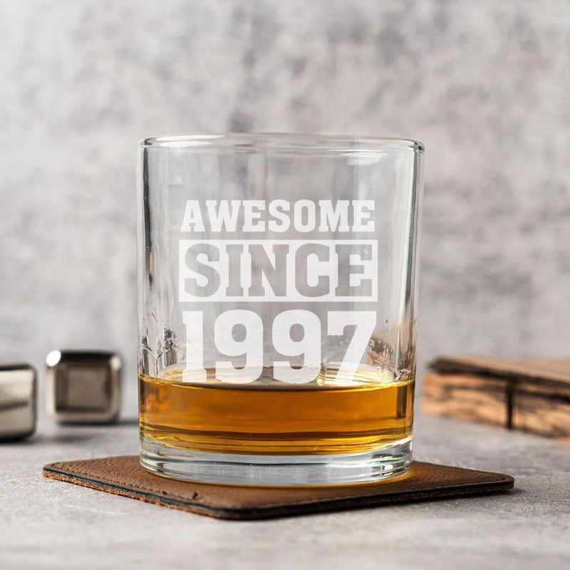 Custom Happy Birthday Lowball Glasses