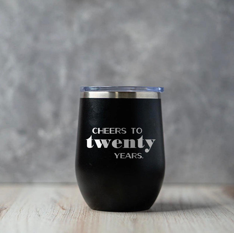 Personalized Cheers Wine Birthday Tumblers 12oz -  - Completeful