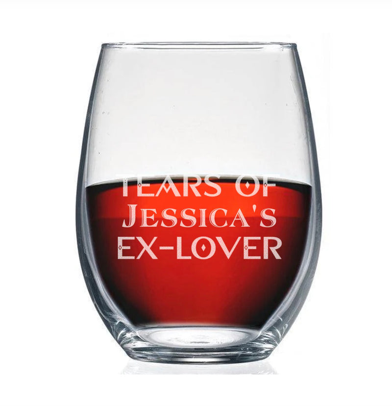 Personalized Funny Stemless Wine Glass