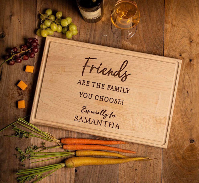 Personalized Friendsgiving Cutting Board with Grooves - 11x17