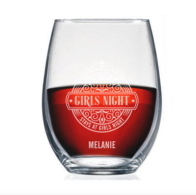 Personalized Funny Stemless Wine Glass