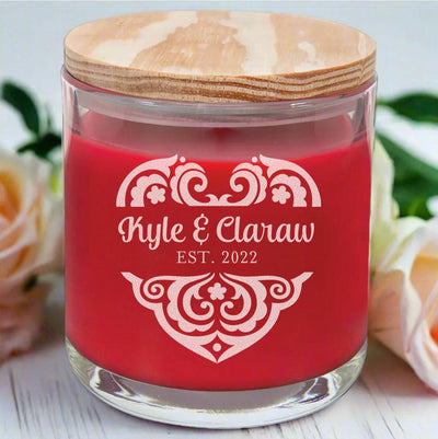 Personalized Valentine's Day Scented Candles