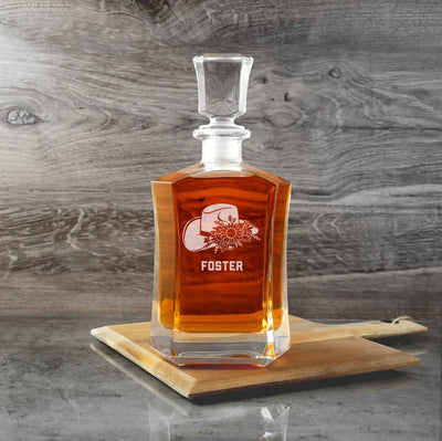 Personalized Western Whiskey Decanters