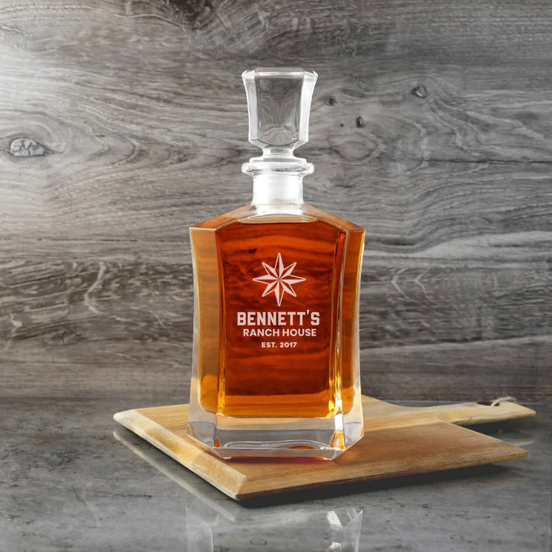 Personalized Western Whiskey Decanters