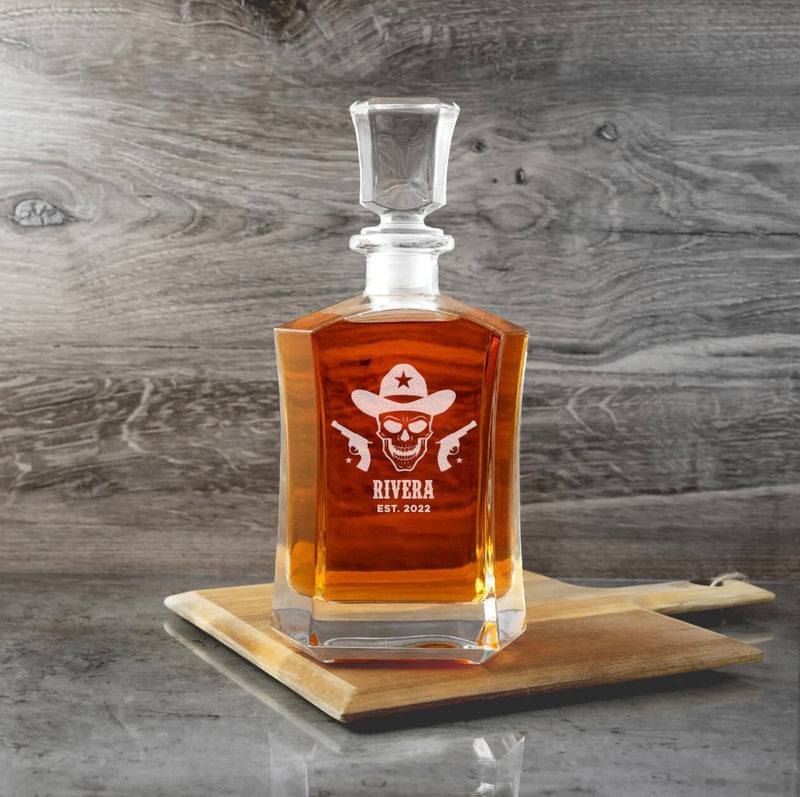 Personalized Western Whiskey Decanters