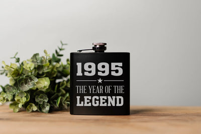 Personalized Happy Birthday Matte Black Flasks