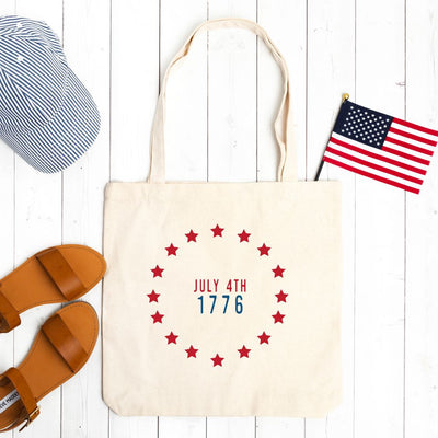 Personalized Patriotic Tote Bags