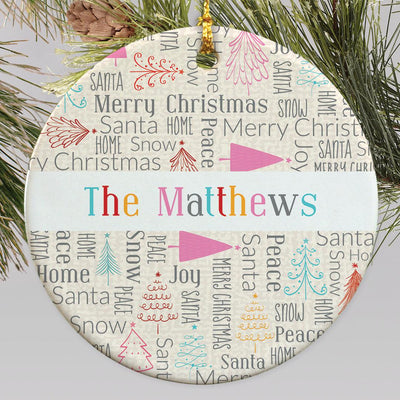 Personalized Colorful Trees Large Ornament -  - Gifts For You Now