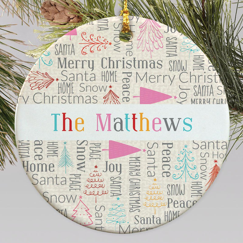 Personalized Colorful Trees Large Ornament -  - Gifts For You Now