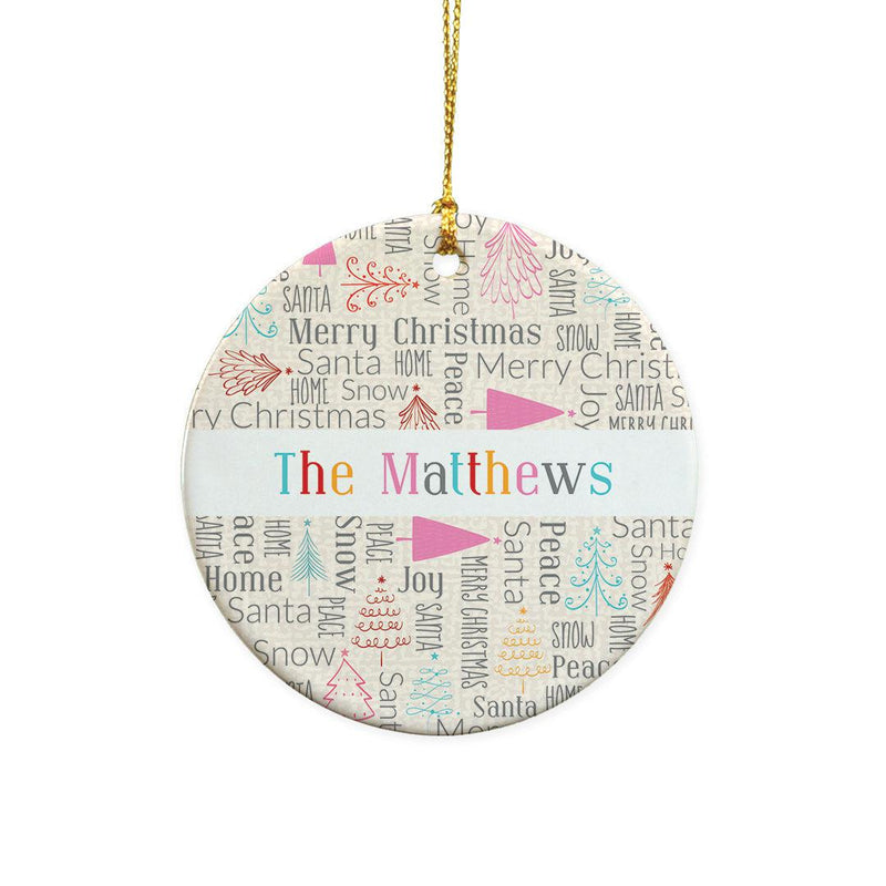 Personalized Colorful Trees Large Ornament -  - Gifts For You Now