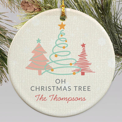 Personalized Oh Christmas Tree Large Ornament -  - Gifts For You Now