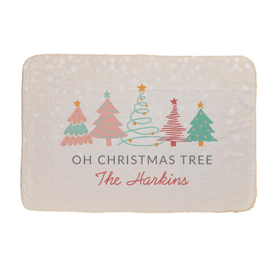 Personalized Oh Christmas Tree Sherpa Blanket -  - Gifts For You Now