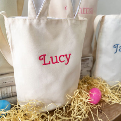 Personalized Bunny Tote Bags - Printed