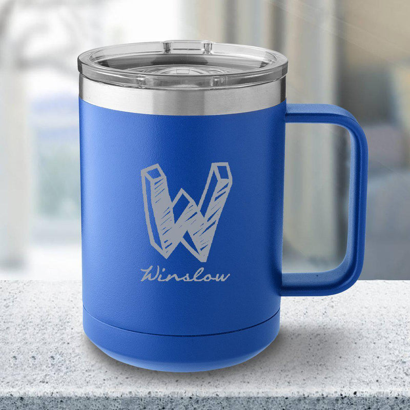 Personalized 15 oz Insulated Travel Tumbler