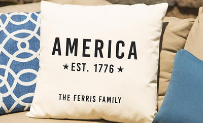 Personalized Patriotic Throw Pillow Covers