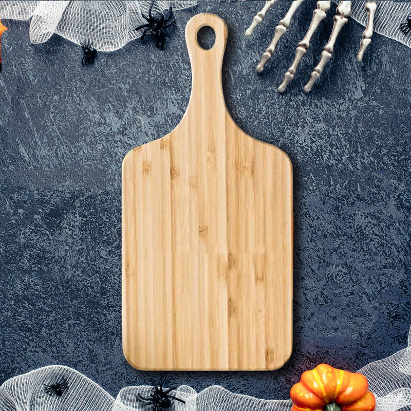 Personalized Halloween Handled Bamboo Cutting Boards