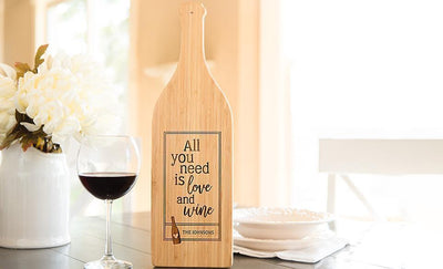 Citywide Home Loan Wine Bottle Shaped Cutting Boards