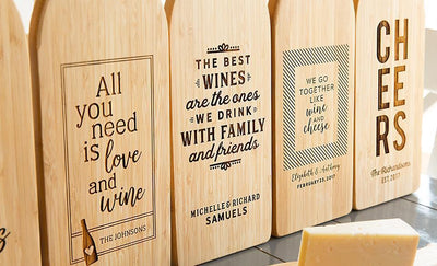 Citywide Home Loan Wine Bottle Shaped Cutting Boards