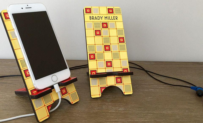 Personalized Cell Phone Stands - Geometric Shapes