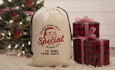 Personalized Jumbo Santa Gift Bags – Santa’s Workshop Collection